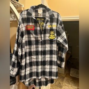 NWT CHASER Black and White PLAID   AC/DC